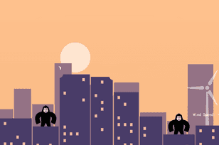 Gorillas - plain JavaScript Game with HTML canvas CodePen