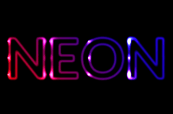 Neon text effect code snippet